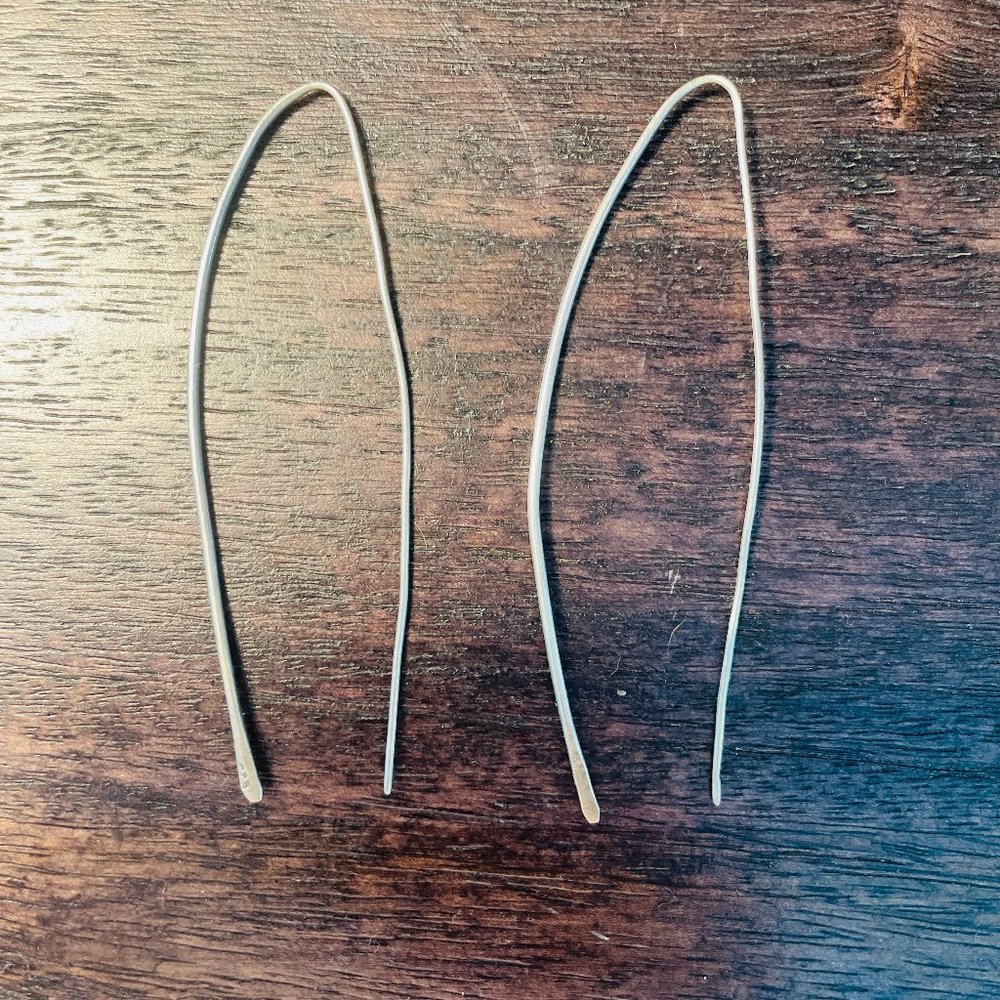 Sterlilng Silver Earrings Hairpin-shaped